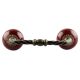 Solid Cherry Ceramic Cut Bridge Handles